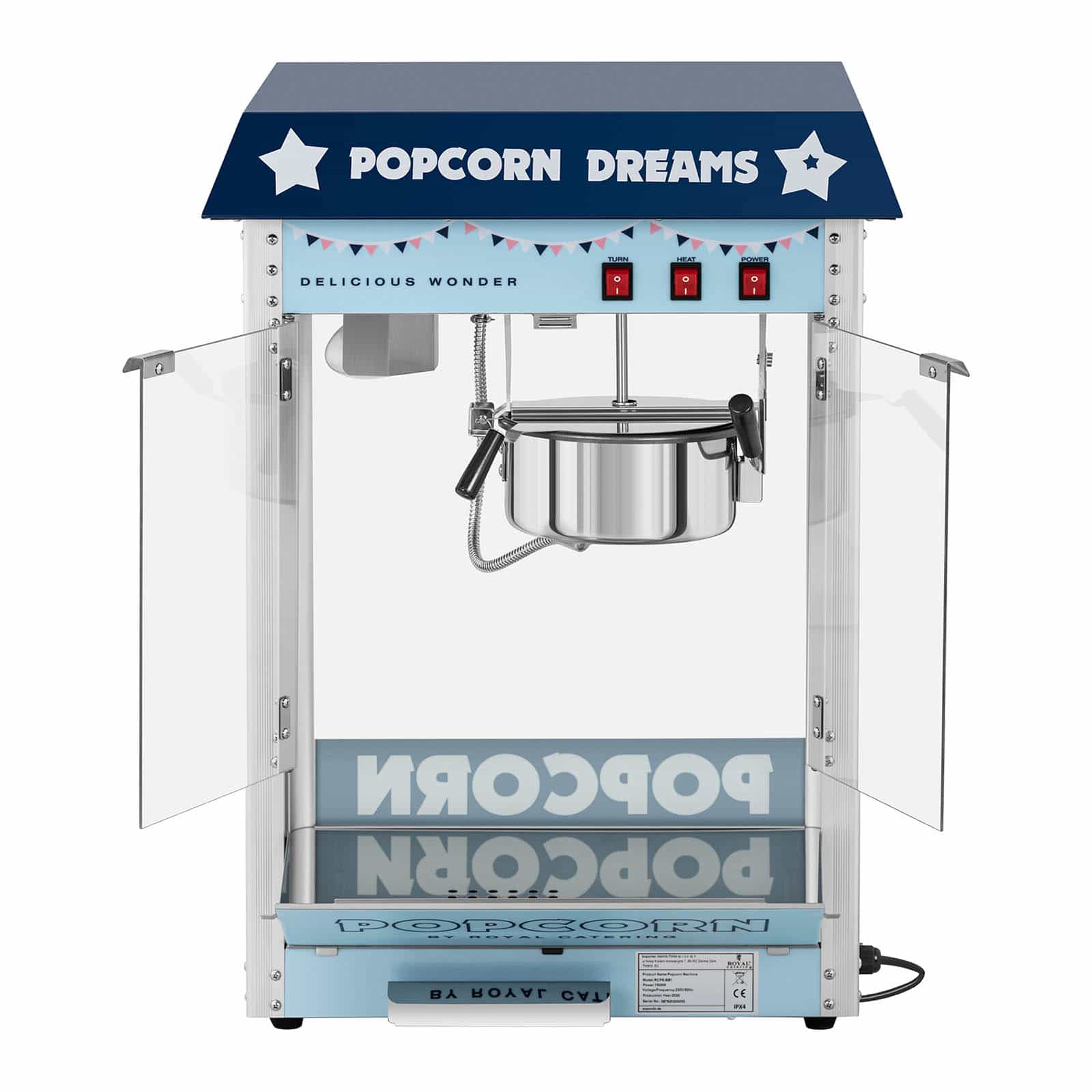 Produkt kann von der Abbildung abweichen Popcornmaschine - Frontalansicht